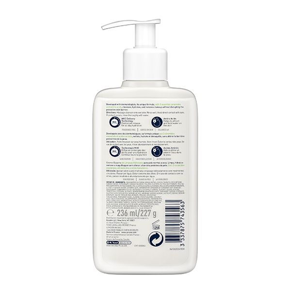 CERAVE CREME LAVANTE PEAUX NORMAL/SECHES 236ML