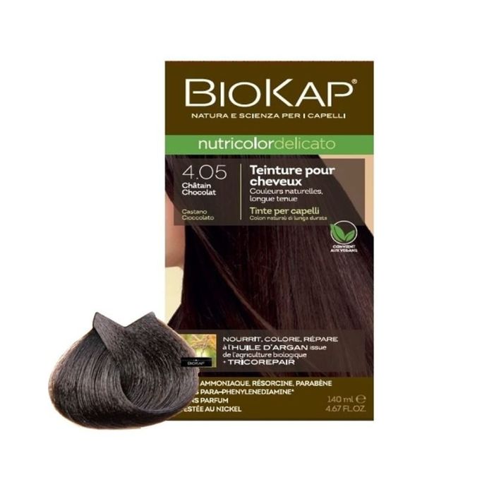 BIOKAP NUTRICOLOR DELICATO 4.05 CHATAIN CHOCOLAT