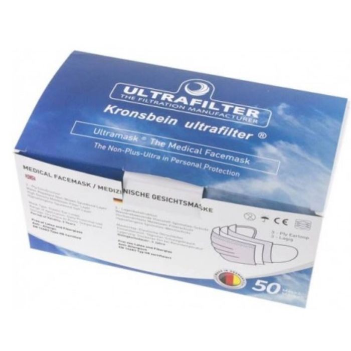 MASQUE CHIRURGICAL BLANC/50 ULTRAMASK
