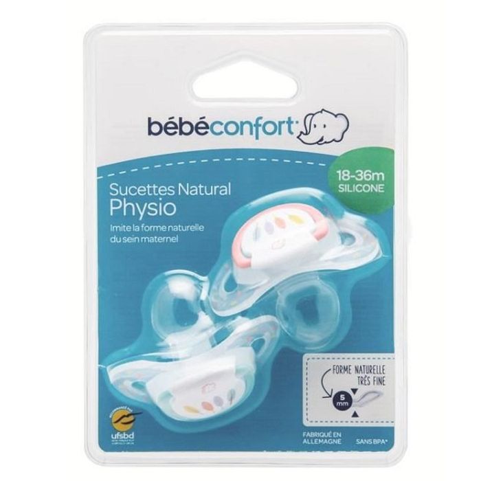 BEBE CONFORT SUCETTE X2 PHYSIO SILIC 2 AGE R:30000719