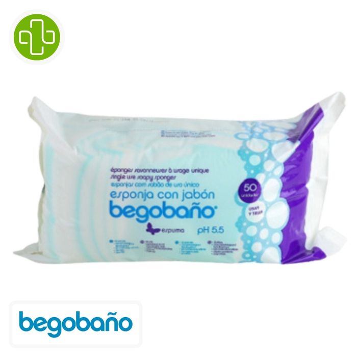 BEGOBANO EPONGE SAVONNEUSE 5.5 7.5X12CM /50