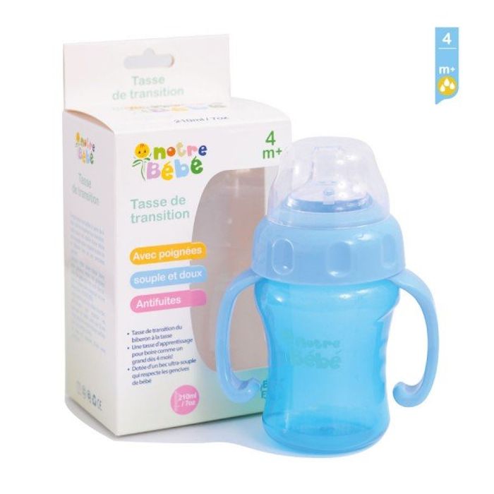 NOTRE BEBE TASSE TRANSITION BEC SOUPLE 4M+ 210ML