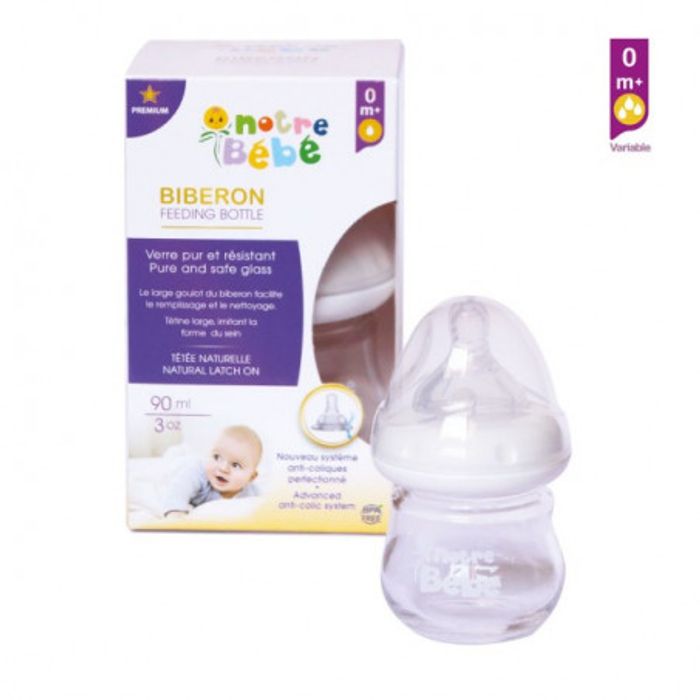 NOTRE BEBE BIBERON EN VERR PREMIUM GM 210ML 0569