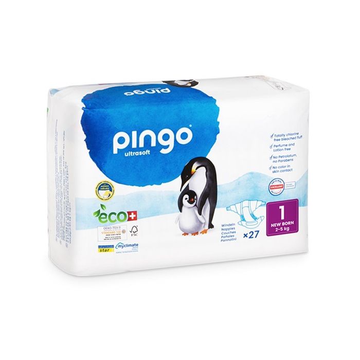 COUCHES PINGO NEW BORN T1 2-5KG /SACHET 27 COUCHES