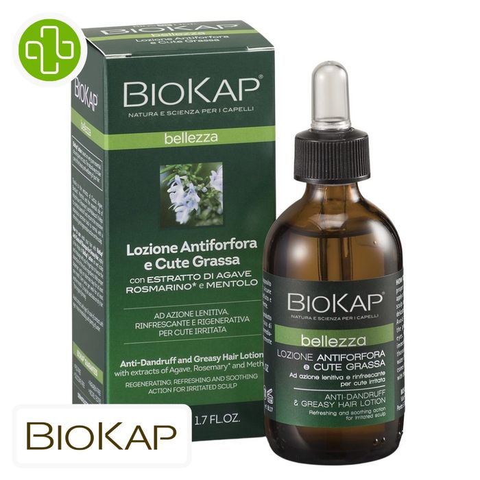 BIOKAP LOTION ANTI PELLICULAIRE ET CUIR CHEVEUX GRAS 50ML