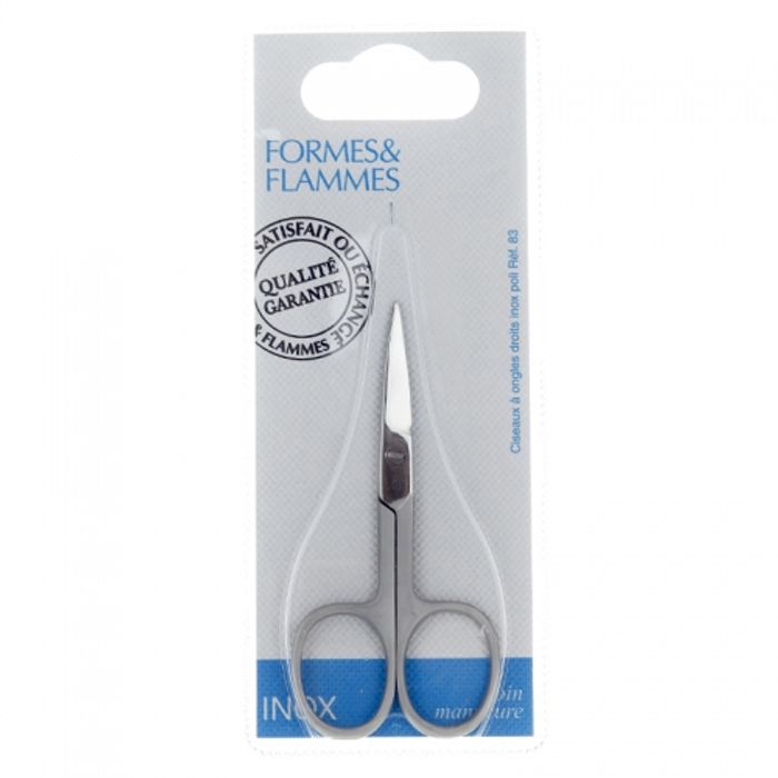 FORMES&FLAMMES CISEAUX A ONGLES COURBE POLI R:82