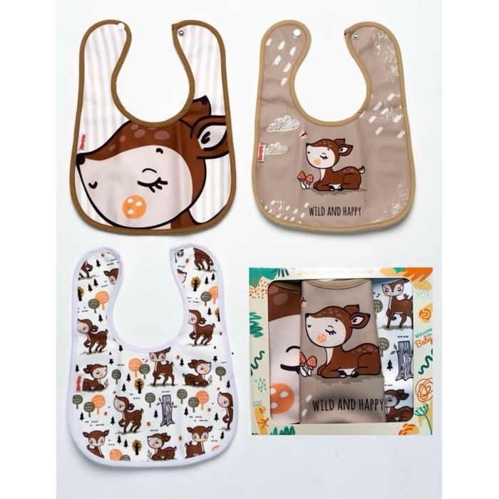 NINNA BAVETTE BB TISSU POIRE