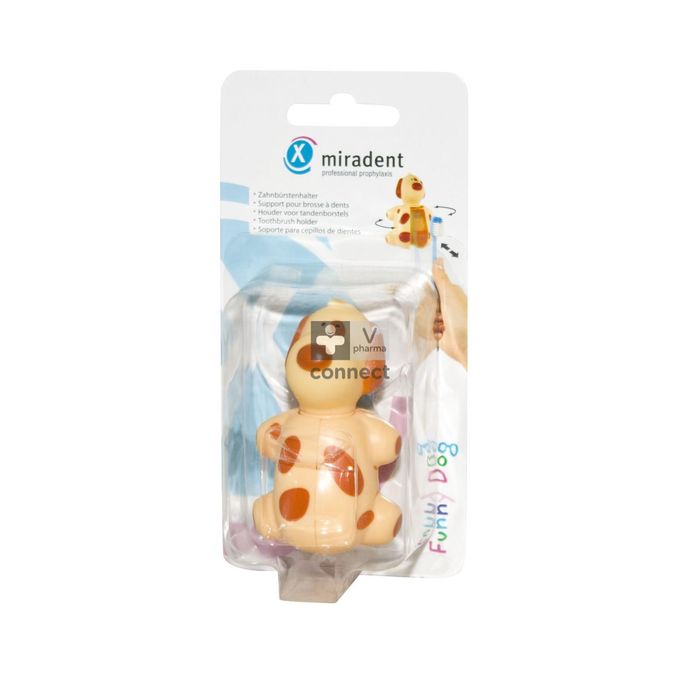 MIRADENT FUNNY SUPPORT BROSSE A DENTS CHIEN