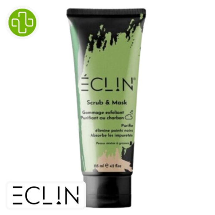 ECLIN GOMMAGE+MASQUE AU CHARBON PEAUX MIXTE A GRASSE 125ML