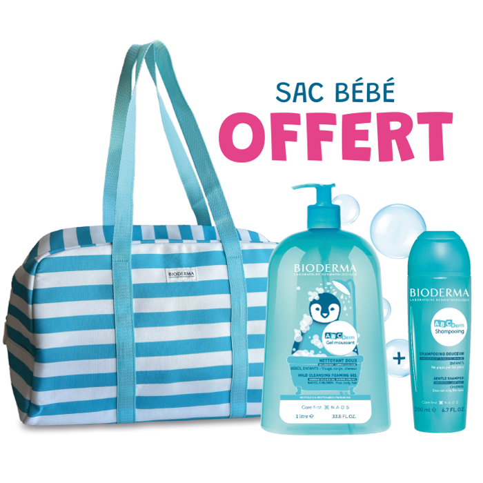BIOD ABC DERM GEL MOUSSANT1L+SHAMPOING 200ML+SAC                                                                               )