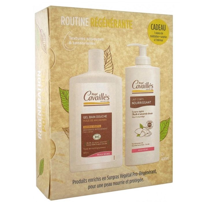 roge cavailles deodorant COFFRET REGENERANTE GEL BD + LAIT NOUR